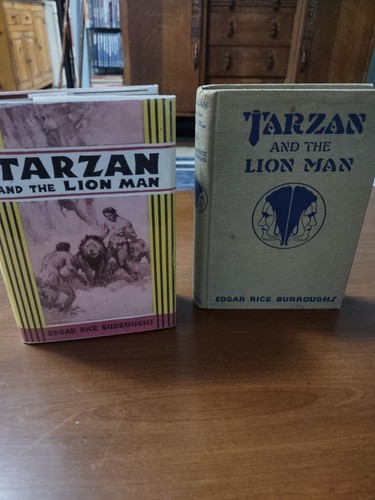 TARZAN and the LION MAN Edgar Rice Burroughs Inc. 1948 HCDJ