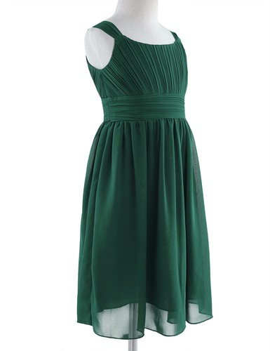 US Girls Chiffon Bridesmaid Wedding Party Flower Dress Pageant Prom Ball Gown - Picture 83 of 88