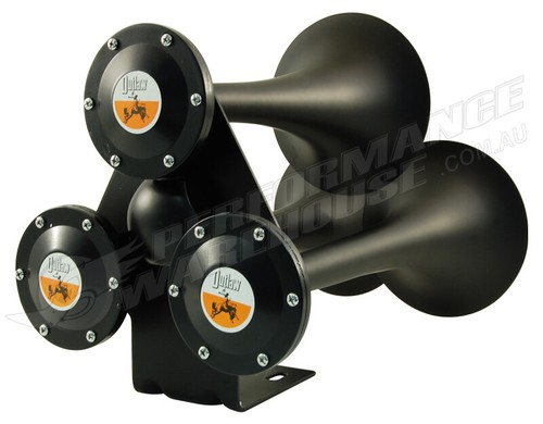 Black Powder Coated Truck Train Air Horns 12V 24V Loud Kenworth, Mack, Peterbilt - Bild 4 von 4