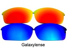 Galaxy Replacement Lenses For Oakley Flak Jacket Blue Red 100 UVAB 2 Pairs