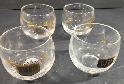 VIP Glasses Roly Poly Vintage Cocktail Glasses (set of 4) GC see notes