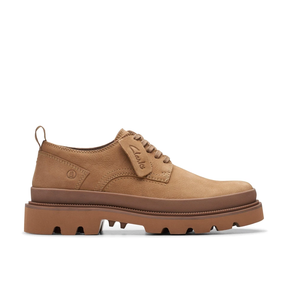 Sapato Oxford Masculino Clarks Badell Renda Couro Marrom