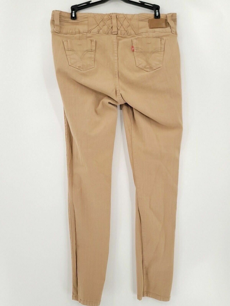 Levis Jeans Mens Size 36 Skinny Leg Solid Tan 100% Cotton Levis Jeans Mens Size 36 Skinny Leg Solid Tan 100% Cotton