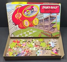 Vintage 1983 Jaymar Sport-Billy "Flying Machine" 100 Piece Jigsaw Puzzle 18x13"
