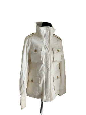 $325 GAP New Old Stock 2006 Cream LEATHER  JACKET Large