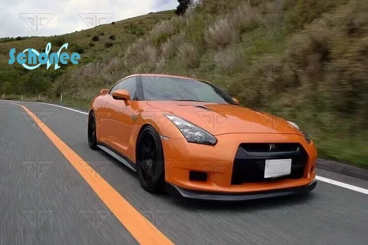 Faldas laterales de fibra de carbono reales faldón lateral para Nissan GT-R R35 2009-2017 Foto 4 de 4