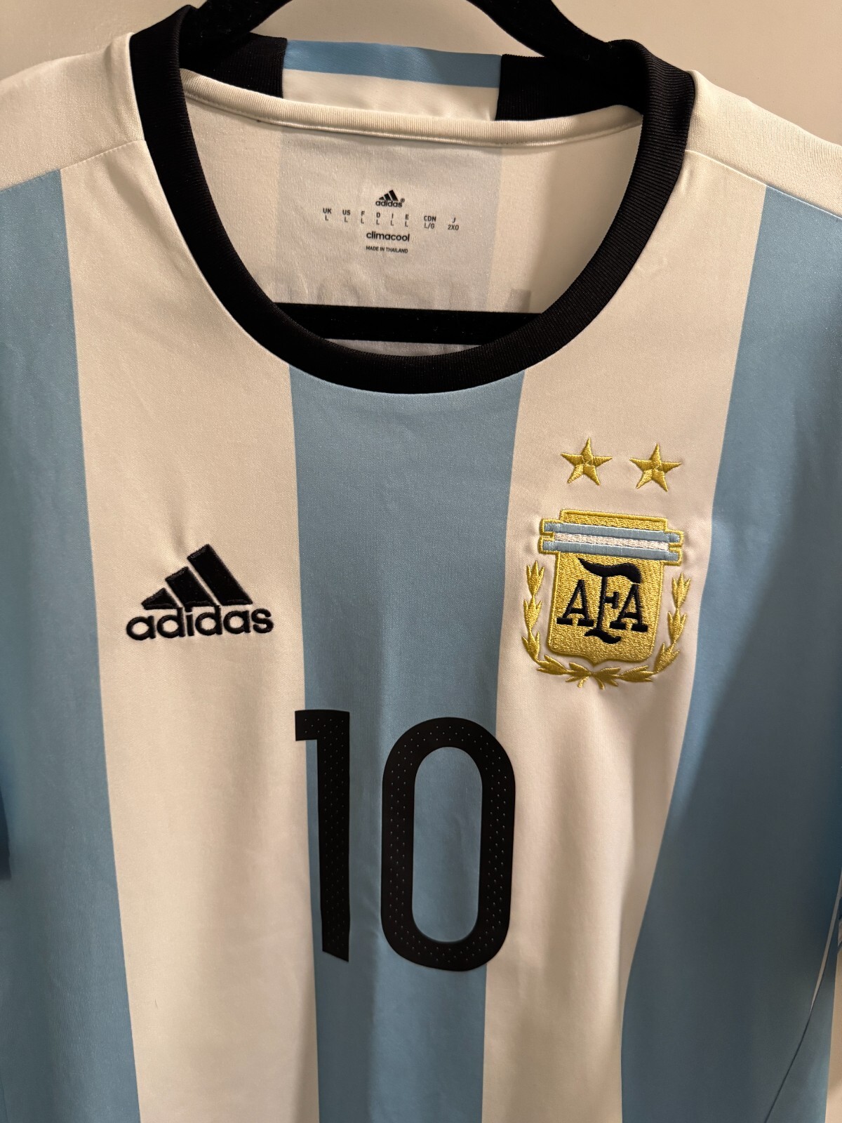 Adidas Argentina Soccer Jersey 2016 Copa America Lionel Messi 
