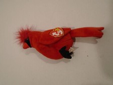 Ty Beanie Original Baby Mac Cardinal Plush Toy ALL 4 Tag Errors Retired