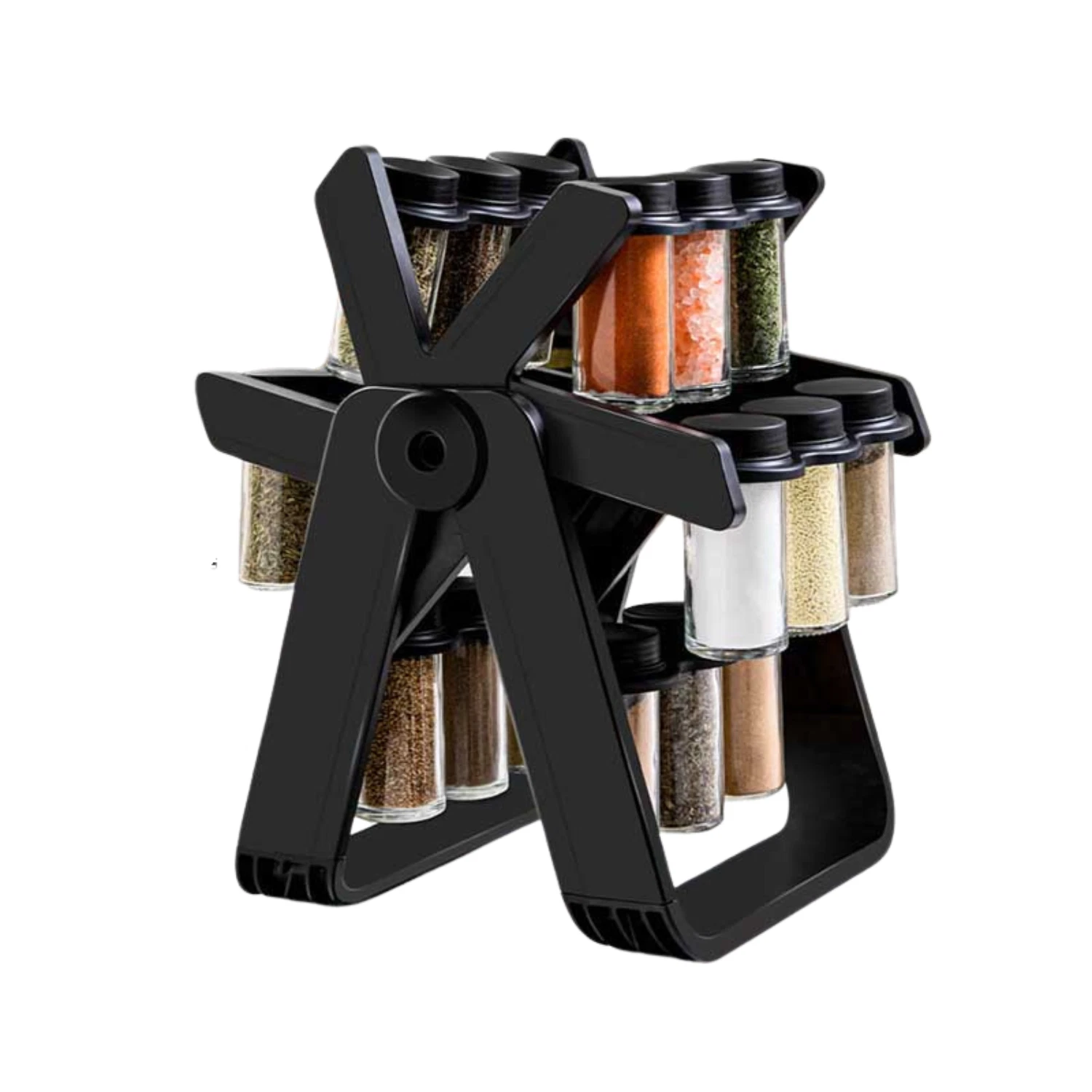 360° Rotating Spice Rack Kitchen Organizer 18 Jars Seasoning Storage FREE SHIP