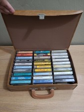 Vintage 30 Cassette Tape LOT Full Case See Pics For Titles  2