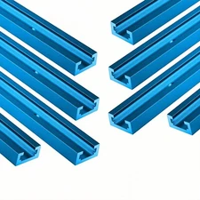 48 Inch T-Track Double-Cut Profile with Pre-drilled Mounting Holes, 8PCS/PACK