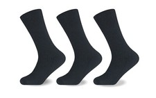 MENS SOCKS 100% Cotton Elastic, Non Elastic Size 6-11 Soft Top Diabetic 3,6,9,12