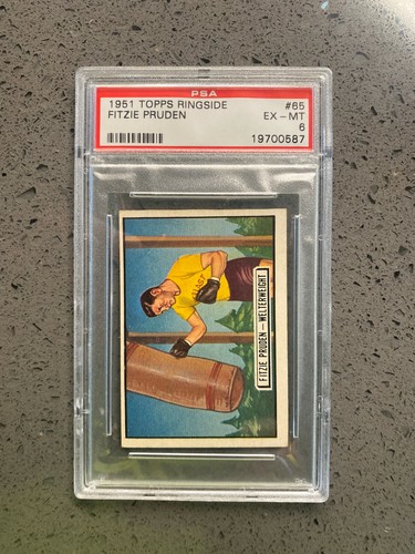 1951 Topps Ringside Boxing Fitzie Pruden #65 card
