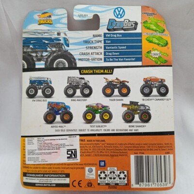 NEW Hotwheels Monster Truck Giant Wheels VW Drug Bus 68/75 HW