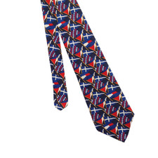 Tommy Hilfiger Nautical Flags Necktie - Navy Blue, Red, White with Gold 57" x 4"