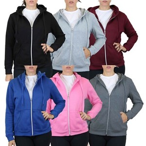 Womens Modern-Fit Fleece-Lined Zip-Up Hoodie Warm Lounge Active Dry NWT (S-3XL) - Click1Get2 Sale