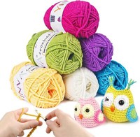 6X25G HäKelgarn Set In 6 Farben - Acrylwolle FüR Stricken & HäKeln