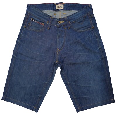 Tommy Hilfiger Jeans Shorts Men's Blue Slim Fit Denim Jeans Waist Size 28  In