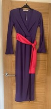 ASOS V Neck Long Dress with Split & Detachable Pink Belt / Scarf - BNWT - 6