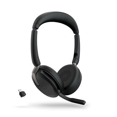 JABRA Evolve2 65 Flex Schwarz Bluetooth On-Ear Stereo Headset UC USB-C BRANDNEU