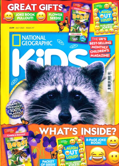 NATIONAL GEOGRAPHIC KIDS MAGAZINE JULY 2023 ~ ~ NEW WITH GIFTS ~ ~