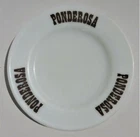 VINTAGE PYREX MILK GLASS 6.25" PLATE PONDEROSA STEAK HOUSE RESTAURANT WARE