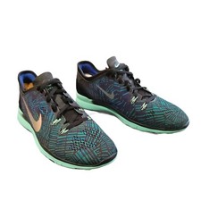 Nike Free 5.0 TR FIT 5 Print Black/Green Glow/Racer Blue WomenSz 10