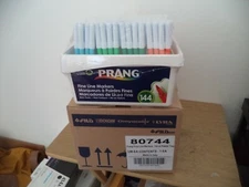 Prang Classic Art Markers Fine Tip 12 Assorted Colors 144 Count 80744 NEW SEALED