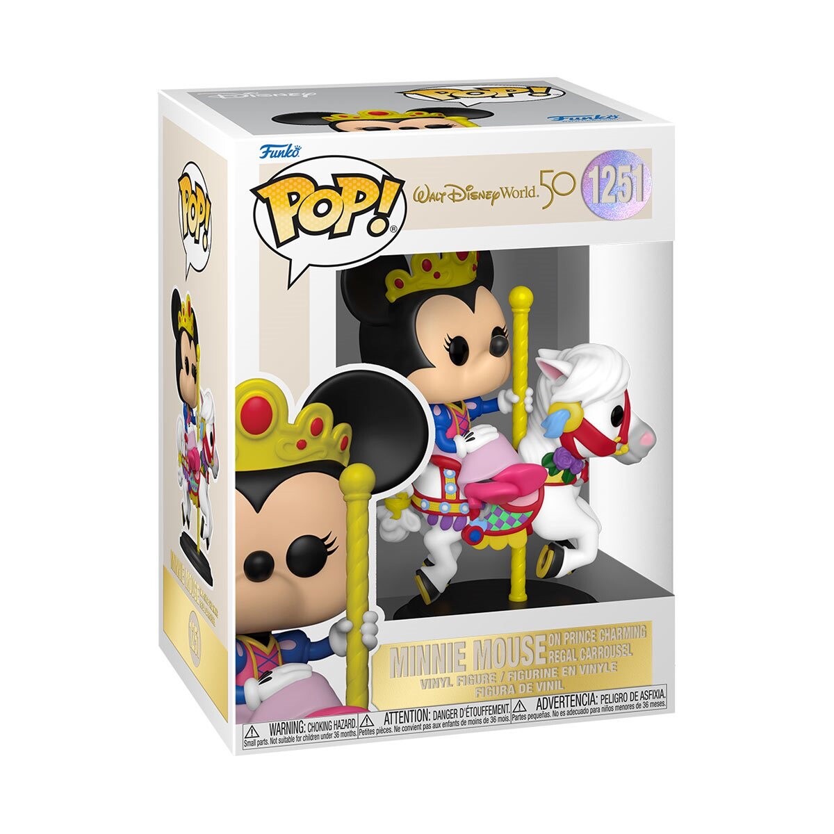 FUNKO • Walt Disney World 50th • MINNIE on Carousel Horse • w/Pro