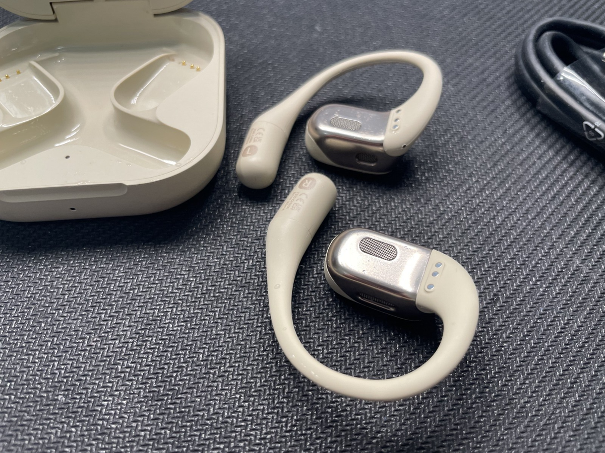 Shokz OpenFit Open-Ear Bluetooth True Wireless Earbuds - Beige