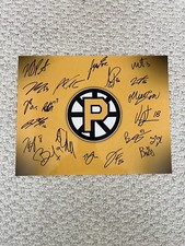Providence Bruins 2023 -2024 Autographed Team Logo 11x14