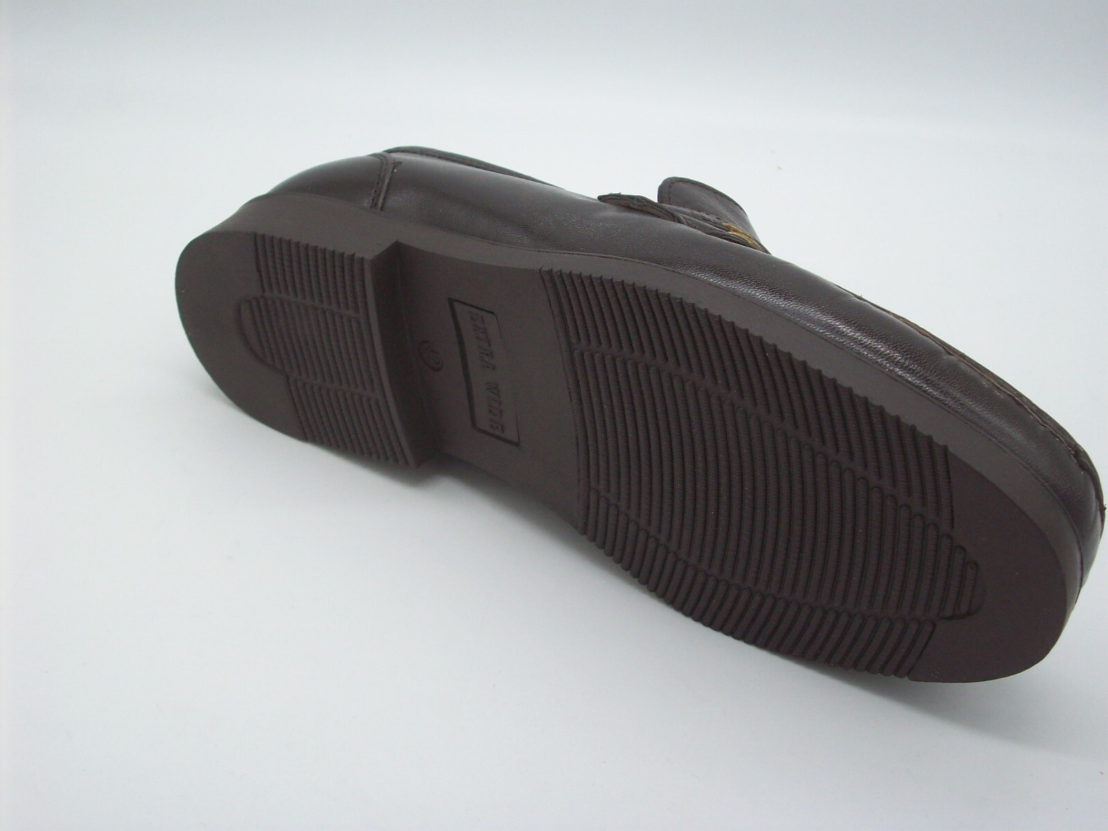 MENS SIZE 6 7 8 9 10 11 DEBENHAMS BROWN LEATHER SLIP ON WIDE FIT CASUAL