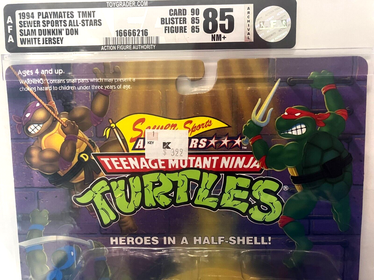 Vintage 1994 TMNT Slam Dunkin Don White Jersey Graded AFA 85 NM+