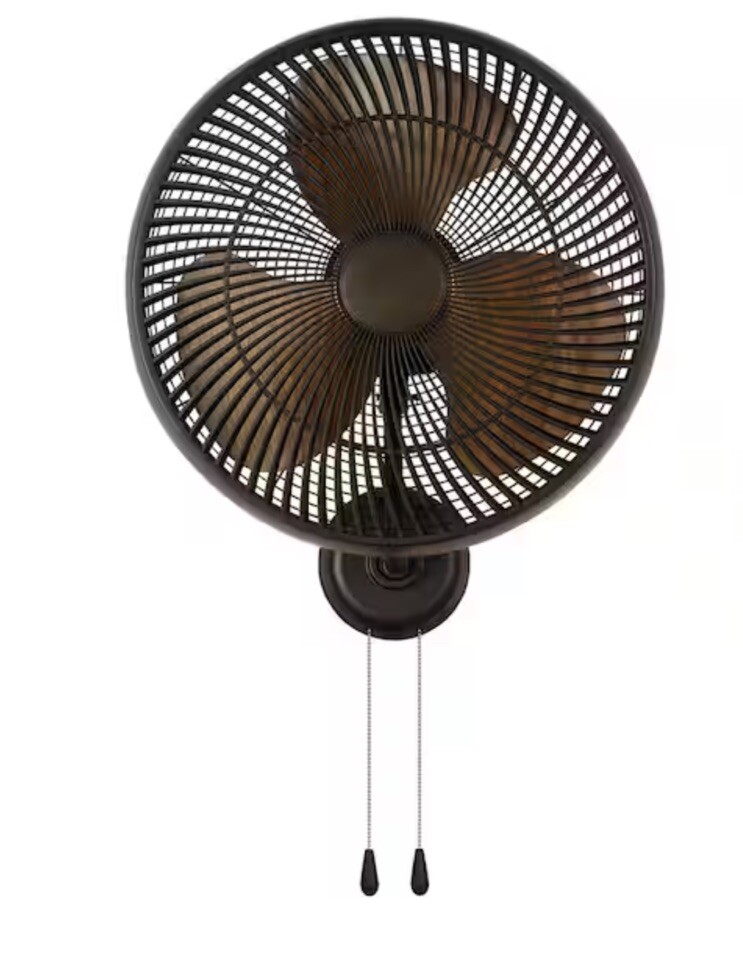 極美品 Hampton Bay 18インチ メタル扇風機 完動品 Hampton Bay Henton 18 in. Oscillating Wall Mount Fan Indoor