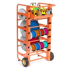 Wire Spool Cart Wire Reel Caddy Dispenser w/11 Rods Multiple Axles Cable Holder