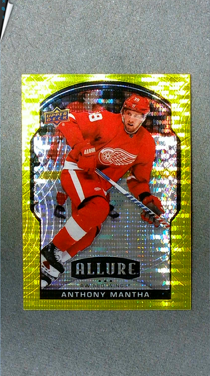 2020-21 Upper Deck Allure - Anthony Mantha #62 Yellow Taxi for sale ...