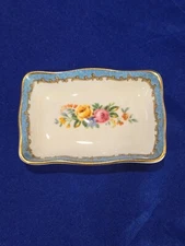 Vintage Crown Staffordshire Bone China 3 1/2" Flowered Dish