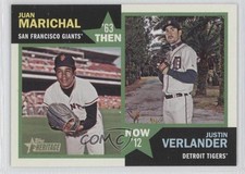 2012 Topps Heritage Then and Now Justin Verlander Juan Marichal #TN-MV HOF 0y6
