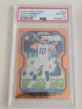 2020 Justin Herbert Prizm Orange Disco Rookie RC #325 PSA 10 GEM MINT!!!!