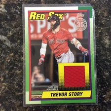 2025 Topps Update 90RU-TST Trevor Story 1990 Relic Card Red Sox