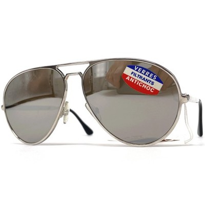 Vintage VUARNET POUILLOUX 303 aviator sunglasses - Mineral Mirrored - 80s France