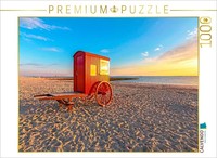 Calvendo Puzzle Borkumer Bathing Carts | 1000 Pieces, Finished Size 25.2 × 18.9