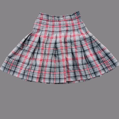 Parker Plaid Skirt Womens 6 Pleated Wool Blend Made USA School Short Mini Skirt