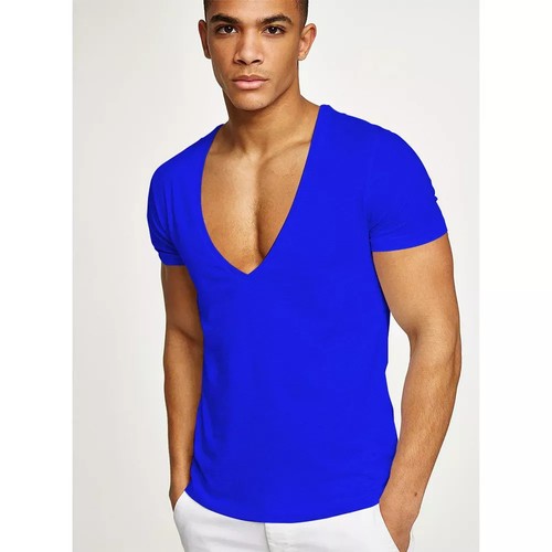 T-Shirt Marine Manches Courtes Bleu OMARITEE