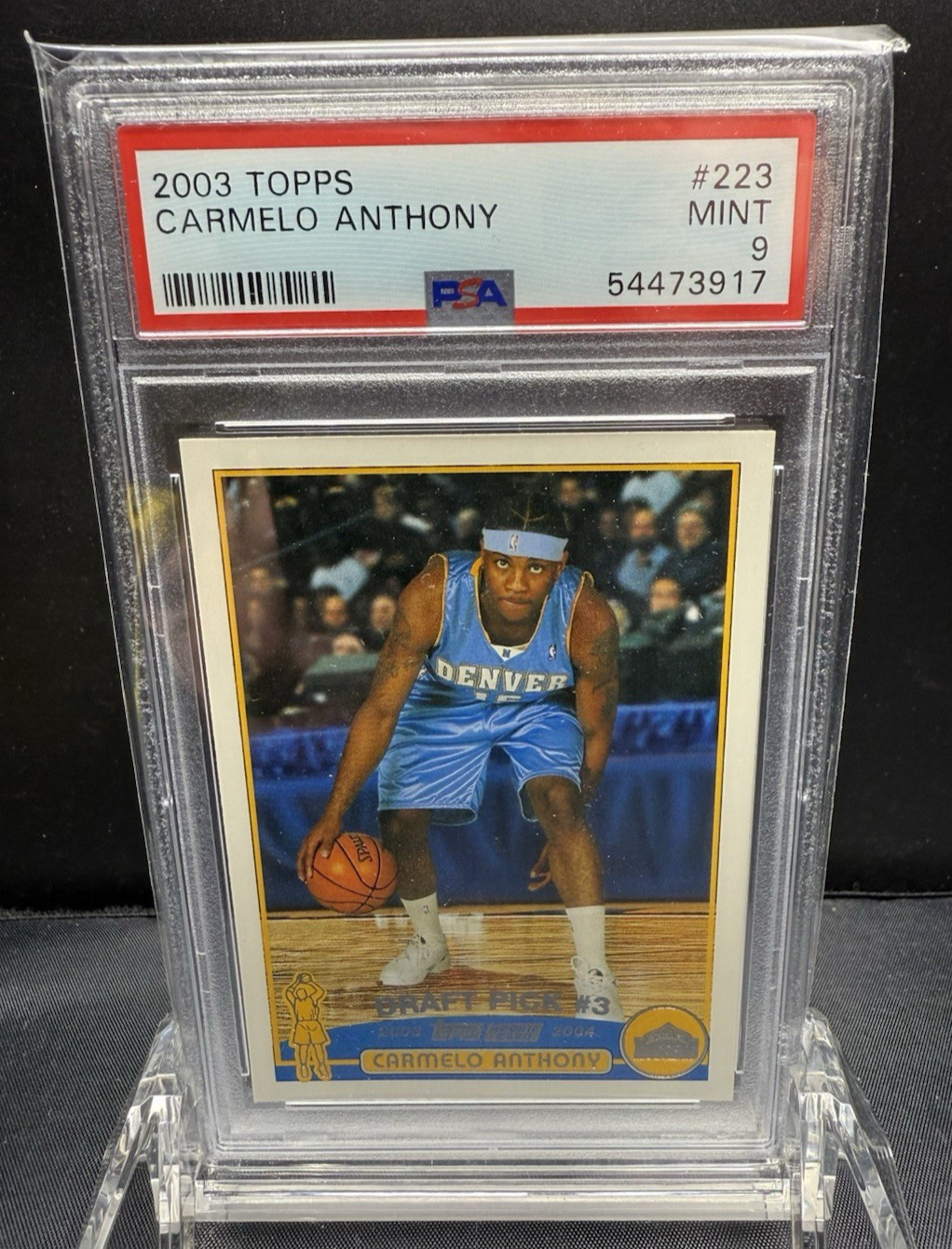 2003  TOPPS    CARMELO ANTHONY      #223    PSA 9