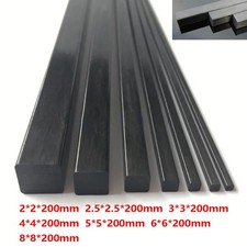 2-8mm schwarz Kohlefaser massiv Vierkantstange Stab Vierkantstock RC Flugzeug