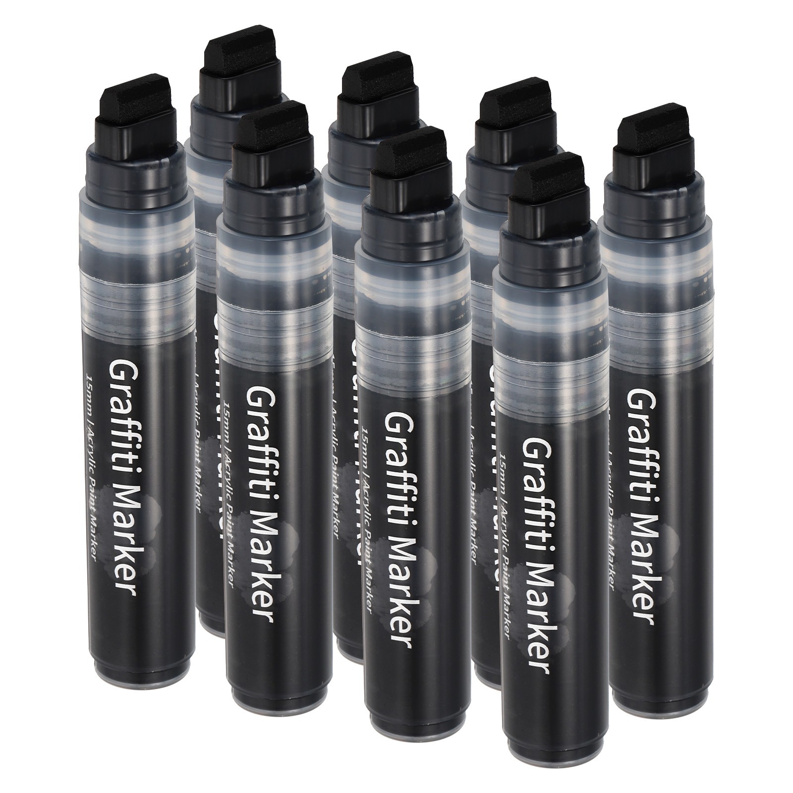 , 15mm Black Poster Markers Thick Acrylic Paint Pen