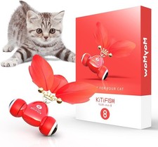 Interactive Cat Toys the Kitifish Rechargeable Automatic Cat Toy for Indoor Cats