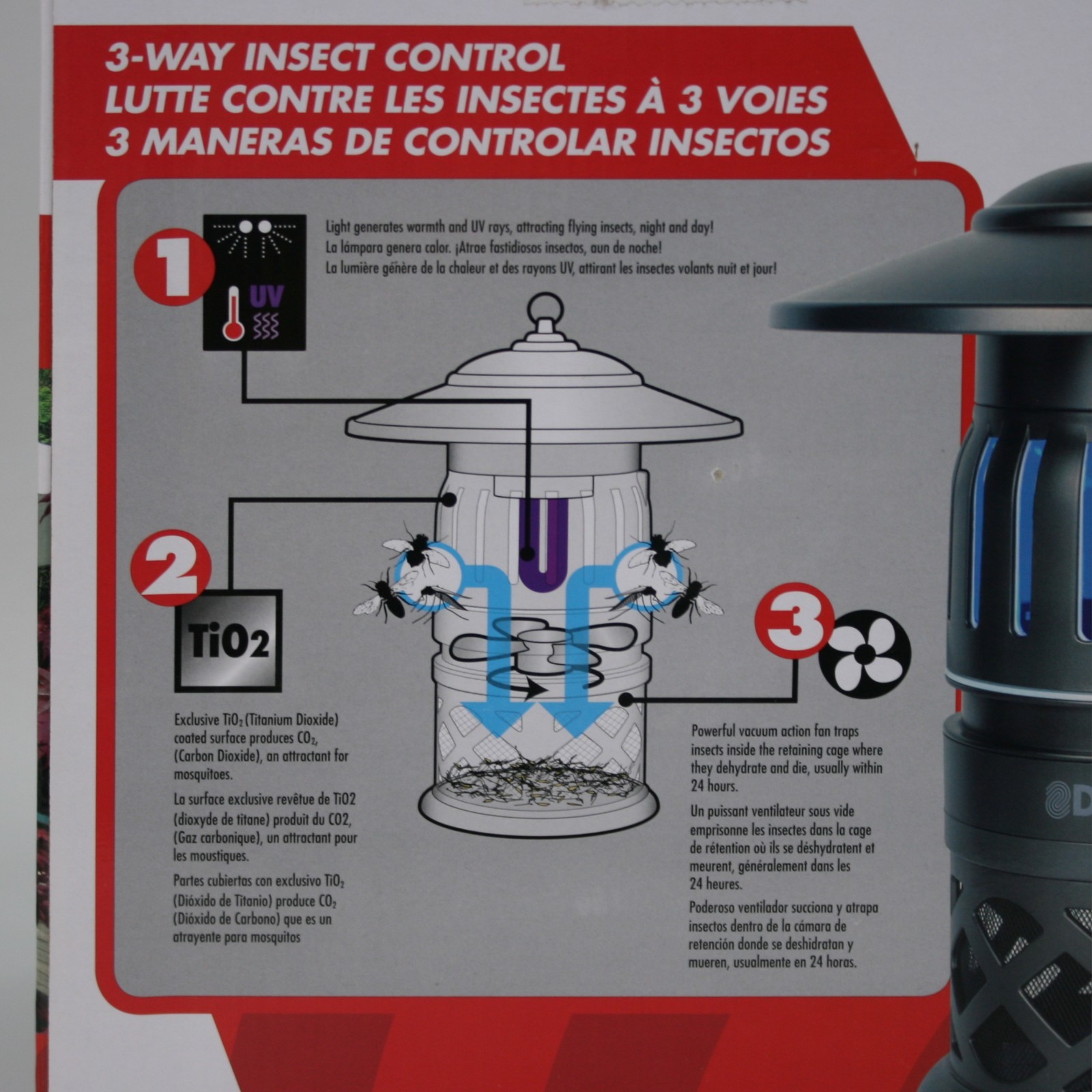 DynaTrap 3 DT1050- TUN  1/2 Acre Kills Mosquitos Beetles Flying Insects Trap UV