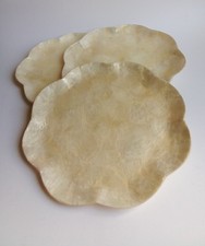 Capiz Shell Muschel Teller / Schale, Wolfgang B&ouml;ttcher Dm24,5 cm 1960-1970